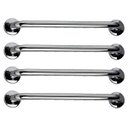 Ver imagem 1 de Barra de Apoio 40cm Alça Inox Kit 4 Unidades Idoso Deficiente Acessibilidade Cadeirante Banheiro Box