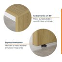 Ver imagem 5 de Escrivaninha Mesa Escritório com Gaveteiro com Rodízio Ficus 150cm CabeCasa MadeiraOriginals Rovere Marrom
