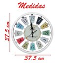 Ver imagem 2 de Relógio de Parede Decorativo Branco Sala Escritório 37,5cm