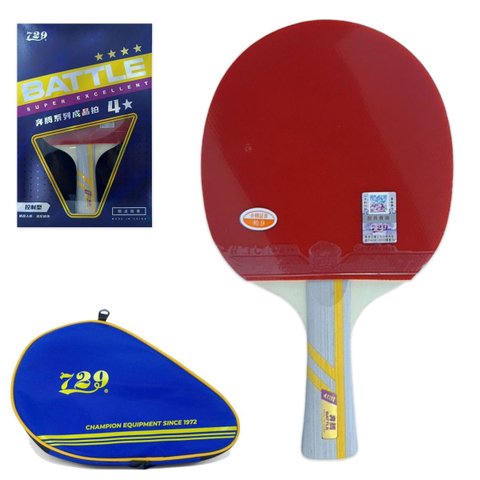 Raquete Ping Pong 4 Estrelas Tenis de Mesa Profissional Equilibrada Versatil Confortavel Esporte Rec