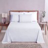 Jogo de Lençol Cama Casal King com Bordado Inglês 04 Peças Percal 400 Fios Elegance Marias Enxoval J - 1