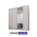 Ver imagem 3 de Guarda-roupa Solteiro Mdf 2 Portas de Correr 2 Gavetas com Espelho Milano Leifer Móveis:branco