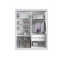 Ver imagem 4 de Guarda-roupa Solteiro Mdf 2 Portas de Correr 2 Gavetas com Espelho Milano Leifer Móveis:branco