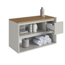 Ver imagem 3 de Gabinete para Banheiro Suspenso 80cm 2 Portas 1 Gaveta Belarus Arenas - Art In Móveis
