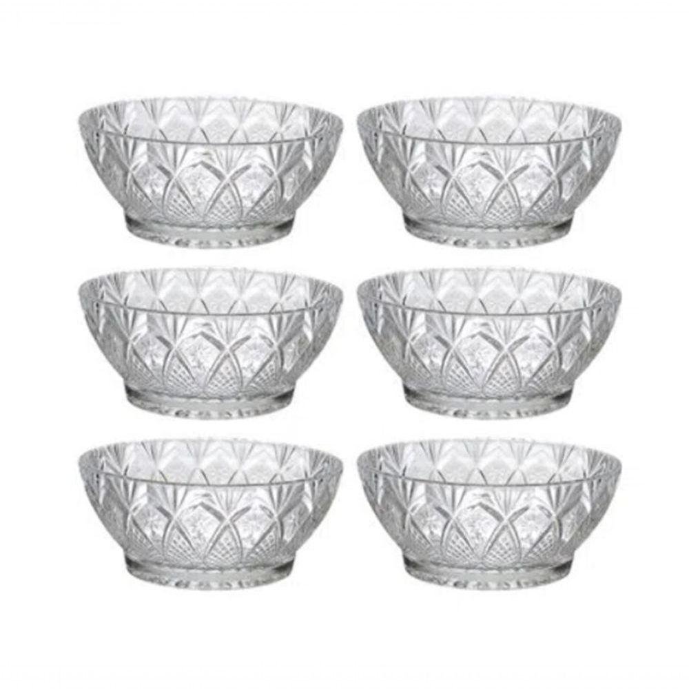 Jogo Sobremesa Tigela Taça Cristal Vidro 6 Peças 330ml - 2
