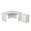 Ver imagem 7 de Escrivaninha Mesa Escritório em L 135cm com Gaveteiro com Rodízio Ficus CabeCasa MadeiraOriginals