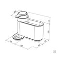 Ver imagem 2 de Suporte de Esponja com Dosador de Sabão Tramontina em Plástico Abs e Aço Inox