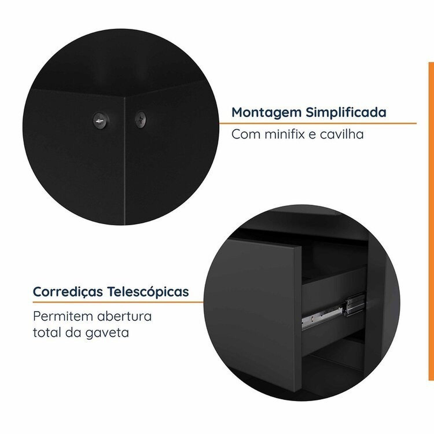 Mesa de Escritório em L 135cm com Gaveteiro com Rodízio Ficus Cabecasa Madeiramadeira - 6