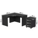 Ver imagem 3 de Escrivaninha Mesa Escritório em L 135cm com Gaveteiro com Rodízio Ficus CabeCasa MadeiraOriginals