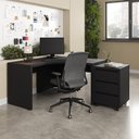 Ver imagem 1 de Escrivaninha Mesa Escritório em L 135cm com Gaveteiro com Rodízio Ficus CabeCasa MadeiraOriginals