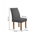 Ver imagem 4 de Mesa de Jantar 4 Lugares Stella Canela com Vidro Ripado Chocolate/off White/cinza - Cel Móveis