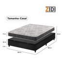 Ver imagem 5 de Cama Box Baú Casal Preto + Colchão Espuma D33 Ortopédico Zidi San Francisco 138x188x59cm