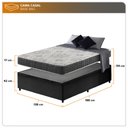 Ver imagem 5 de Cama Box com Baú Casal Preta + Colchão San Francisco Ortopédico Espuma D33 138x188x54cm