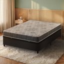 Ver imagem 2 de Cama Box Baú Casal Preto + Colchão Espuma D33 Ortopédico Zidi San Francisco 138x188x59cm