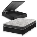 Ver imagem 1 de Cama Box Baú Casal Preto + Colchão Espuma D33 Ortopédico Zidi San Francisco 138x188x59cm