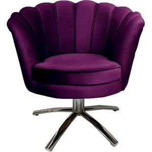 Poltrona Giratória Pétalas Sued Premium Roxo