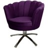 Poltrona Giratória Pétalas Sued Premium Roxo - 2
