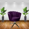 Poltrona Giratória Pétalas Sued Premium Roxo - 3