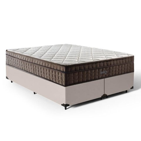 Cama Box com Colchão de Espuma D70 Pillow In Ultra Dream Anjos Queen 158cm