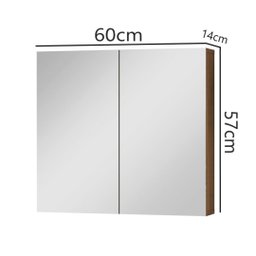Espelheira Para Banheiro Life 60 Cor: Freijó - 4