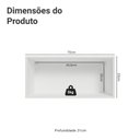 Ver imagem 2 de Armário Aéreo 70 cm 1 Porta Basculante Branco/Crema Vik Madesa
