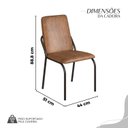 Ver imagem 4 de Conjunto Sala de Jantar Mesa 160x90cm Base Lunna Tampo MDF com Vidro Malibu Preto/Marrom
