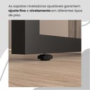 Ver mais imagens de Conjunto Sala de Jantar Mesa 160x90cm Base Lunna Tampo MDF com Vidro Malibu Preto/Creme