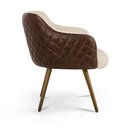 Ver imagem 4 de Poltrona Dekorien Jade Matelassê Facto Whisky/linho Bege Alto Acabamento