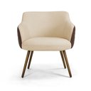 Ver imagem 3 de Poltrona Dekorien Jade Matelassê Facto Whisky/linho Bege Alto Acabamento