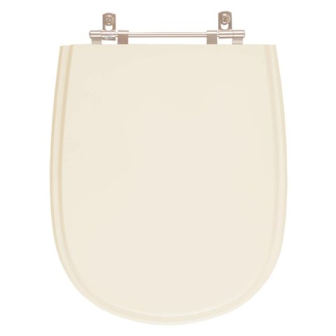 Assento Sanitário Tampa de Vaso Madeira Mdf Laqueado Paris para Bacia Ideal Standard - Bege Claro