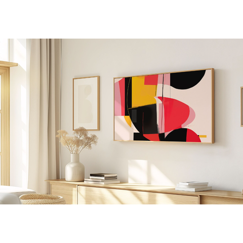 Quadro Decorativo N°120 115x70cm - Panorâmico Abstrato - Geométrico Expressivo - Rollflex