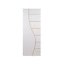 Ver imagem 2 de Kit com 2 Folhas de Porta Madeira Decorada 210x60cm Espessura 3,5cm Cantareira MGM Branco