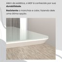 Ver mais imagens de Conjunto Sala de Jantar Mesa 160x90cm Base Lunna Tampo MDF com Vidro Malibu Marrom