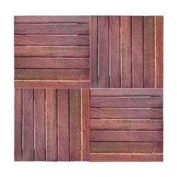 Jogo 4 Placas Deck 30X30 Modular Madeira Nobre Roxinho - Cor: Roxo - 1