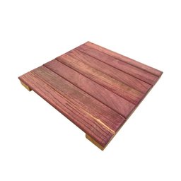 Jogo 4 Placas Deck 30X30 Modular Madeira Nobre Roxinho - Cor: Roxo - 4