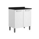 Ver imagem 1 de Balcão de Aço com Tampo 2 Portas Gourmet Bertolini Branco