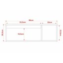 Ver imagem 4 de Bancada de Banheiro Suspenso Bn3601 1 Porta Cor Mármore Branco - Tecno Mobili