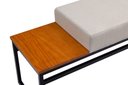 Ver imagem 3 de Banco Estofado 2 Lugares Paradise Conforto Elegância Recamier Preto/Castanho
