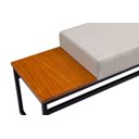 Ver imagem 3 de Banco Estofado 2 Lugares Paradise Conforto Elegância Recamier Preto/Castanho