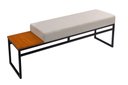 Ver imagem 1 de Banco Estofado 2 Lugares Paradise Conforto Elegância Recamier Preto/Castanho