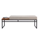 Ver imagem 2 de Banco Estofado 2 Lugares Paradise Conforto Elegância Recamier Preto/Castanho