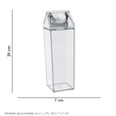 Ver imagem 4 de Garrafa de Acrílico 1L Transparente 26x7x7cm Água Suco Geladeira Bebidas Tampa