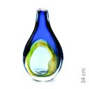 Ver imagem 2 de Vaso em Cristal Murano Azul - São Marcos 34cm