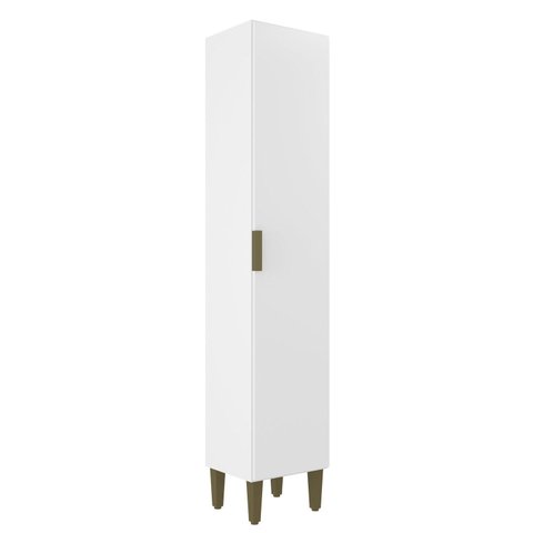 Paneleiro para Cozinha Iara 1 Porta 193C X 28cm x 37cm Bege/Branco