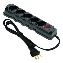 Filtro Linha Régua 5 Tomadas Bivolt 1m Proteção Eletrônicos - 3