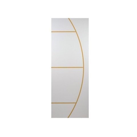 Kit com 4 Folhas de Porta Madeira Decorada 210x60cm Espessura 3,5cm Gaúcha MGM Branco