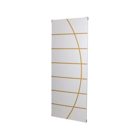 Kit com 3 Folhas de Porta Madeira Decorada 210x60cm Espessura 3,5cm Cantareira MGM Branco