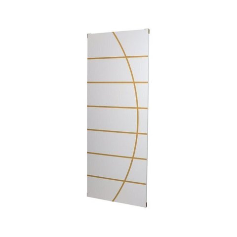 Kit com 4 Folhas de Porta Madeira Decorada 210x60cm Espessura 3,5cm Neblina MGM Branco