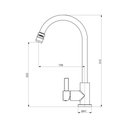 Ver imagem 2 de Torneira Misturador Cozinha Perflex Mais Pt Fosco 10750024
