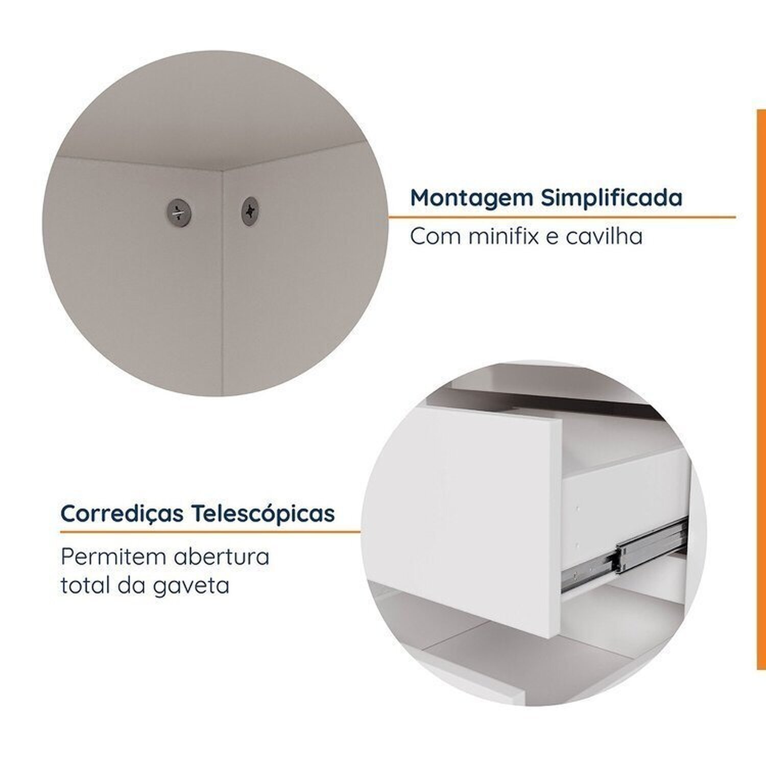 Mesa de Escritório 135cm com Gaveteiro com Rodízio e Prateleiras Ficus Cabecasa Madeiramadeira - 6